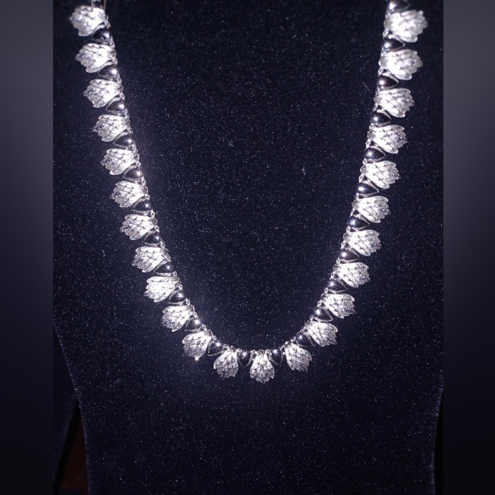 Coro Pegasus Silver Tassel Necklace